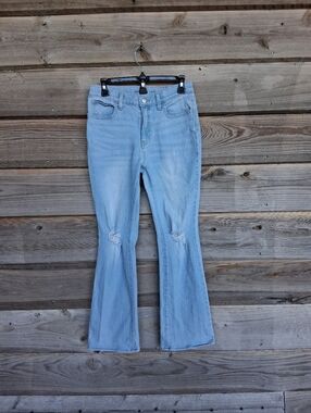 Old Navy High Rise Flare Distressed Jeans